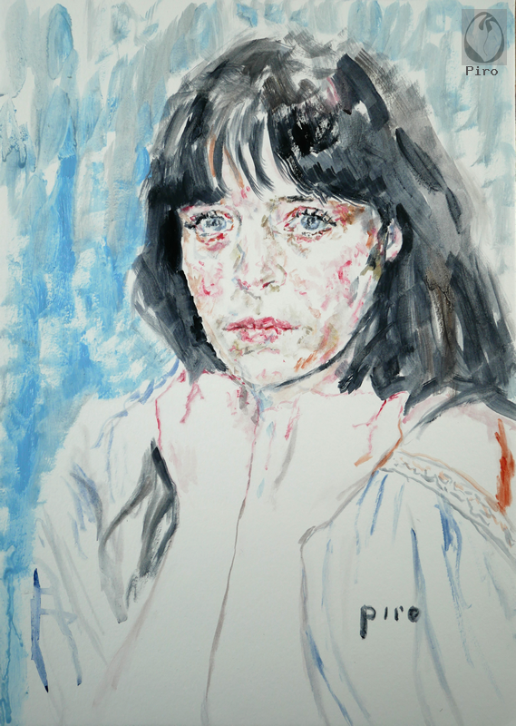oil on paper - olio su carta di Piro
